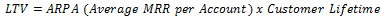 LTV = ARPA × Customer Lifetime (simple form)