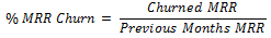 Customer Churn Rate formula